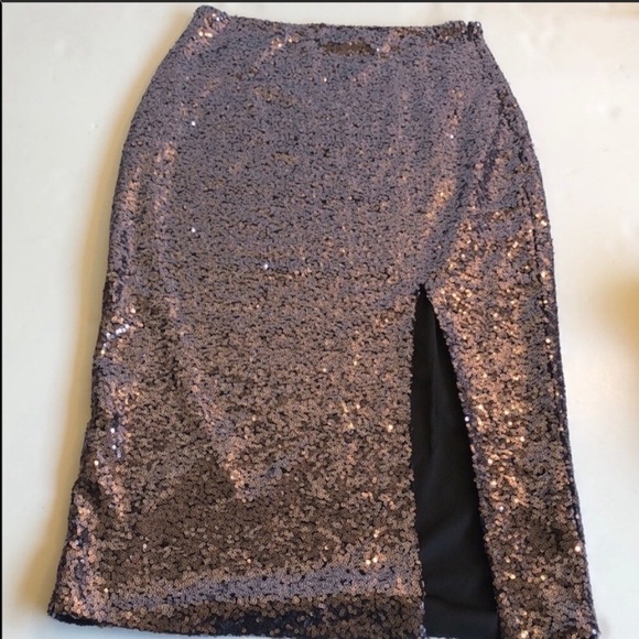 Lush sequin pencil skirt purple size small - Picture 2 of 7
